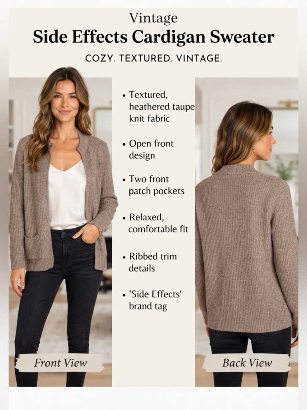 Vintage Side Effects Cardigan‎ Sweater